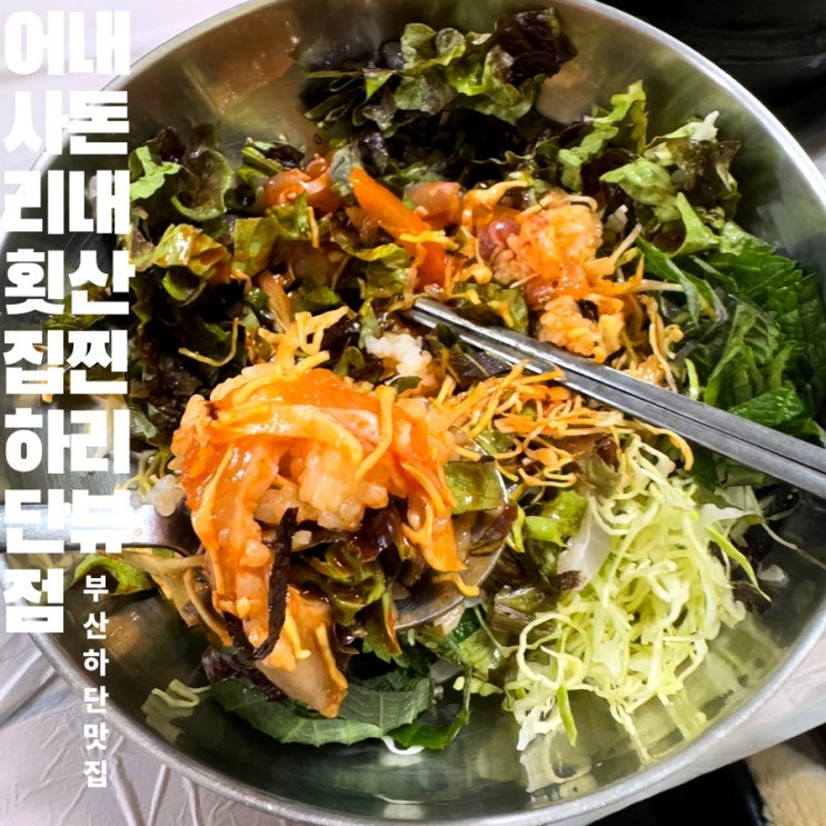  [하단어사리횟집]점심특선 회덮밥,대구탕추천 하단 점심맛집 하단점심메뉴추천 하단점심횟집 직접방문후기