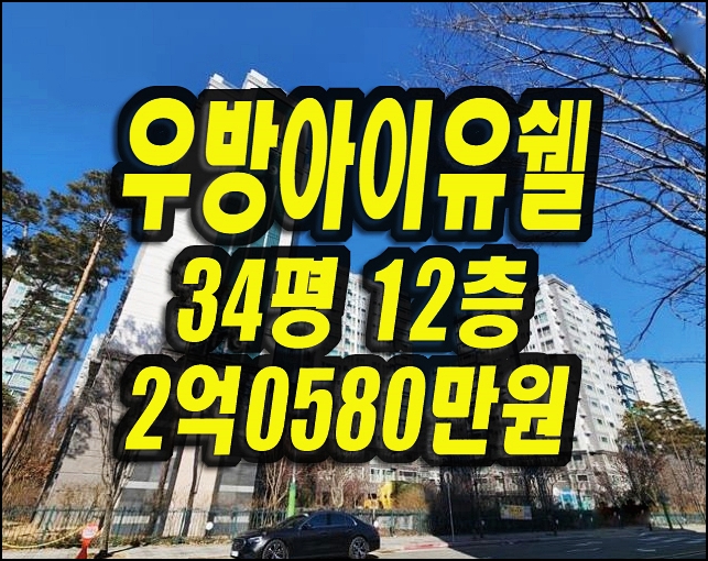  대구동구아파트경매 율하동 우방아이유쉘 34평형
