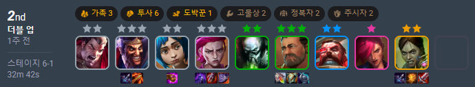  롤체 시즌13 6투사 : 구인수 없이 2등하기