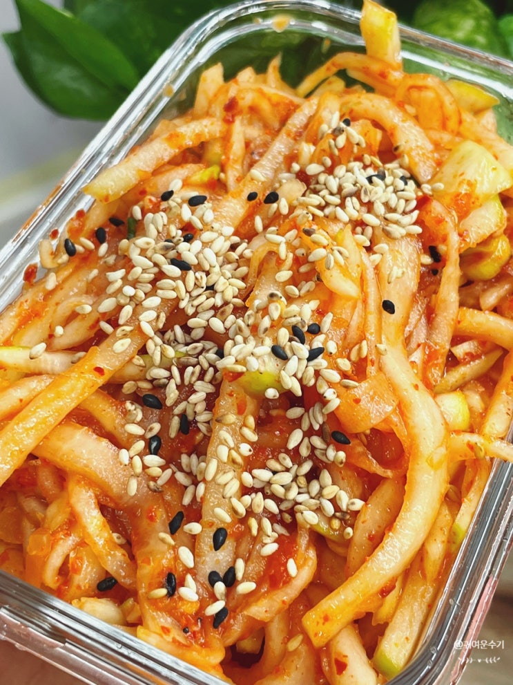  무생채 만드는법 절이지 않고 새우젓 무생채무침 만들기 레시피 무생채요리