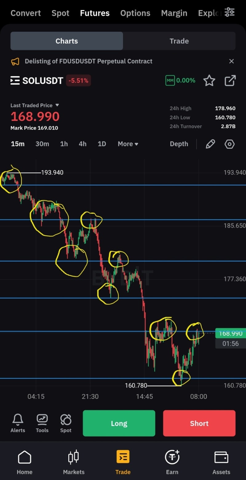솔라나(SOLUSDT) 지지/저항 관점 : 네이버 블로그