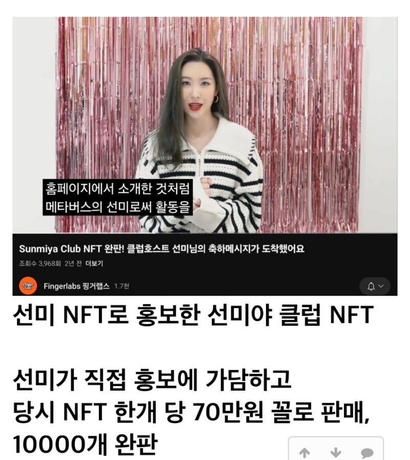 선미의 가상자산 선미야 NFT의 초록뱀미디어 배후 설 소름돋아