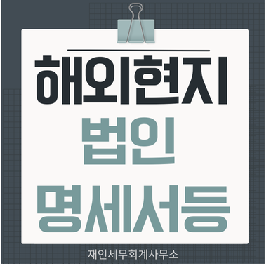  해외직접투자 명세서 해외현지법인 명세서 해외부동산 취득보유처분 명세 등의 제출의무