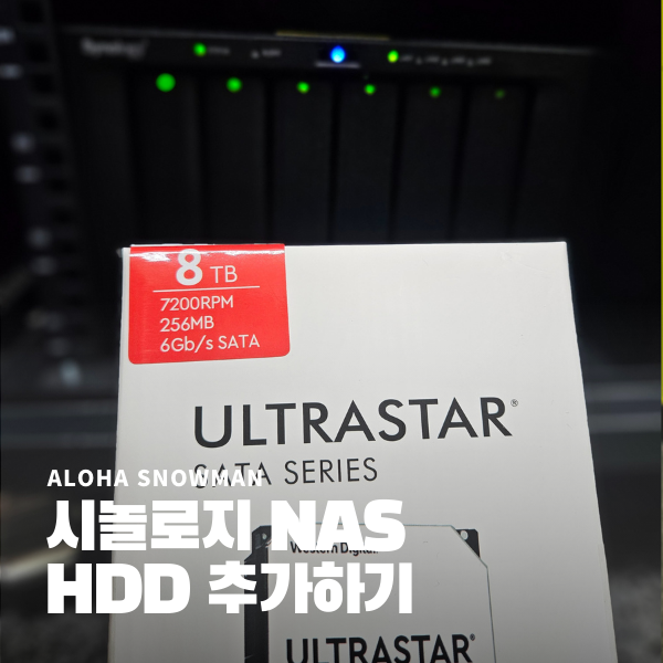 시놀로지 NAS HDD 추가 스토리지 볼륨 용량 확장하기