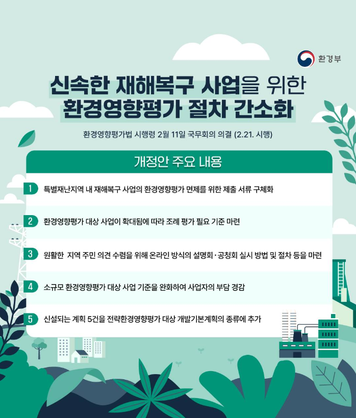  환경영향평가법 시행령 [2025. 2. 18, 일부개정][시행 2025. 2. 21]