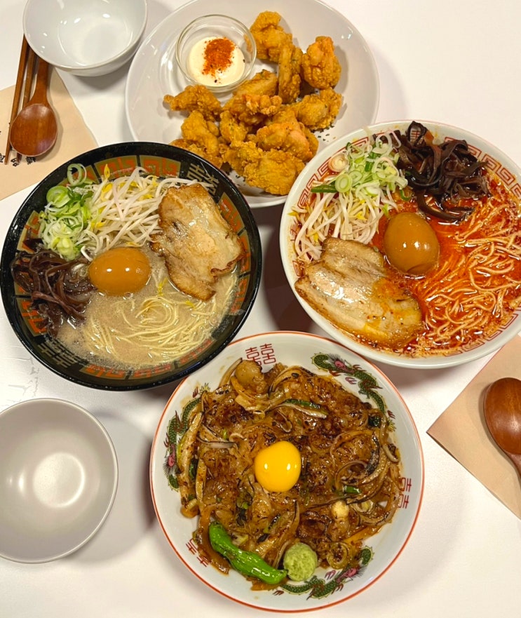  수원 라멘 맛집 : 하카타식당 돈코츠라멘, 호르몬동 먹방 후기