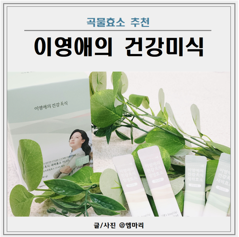 곡물효소 추천 1억포 판매 이영애의 건강미식 효능