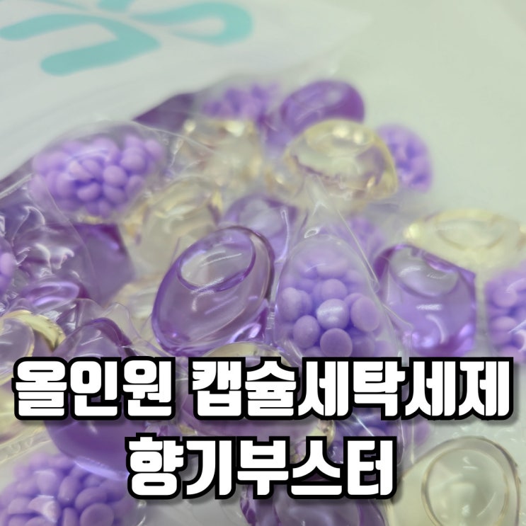  올인원 캡슐세탁세제 향기부스터 행복한 빨래