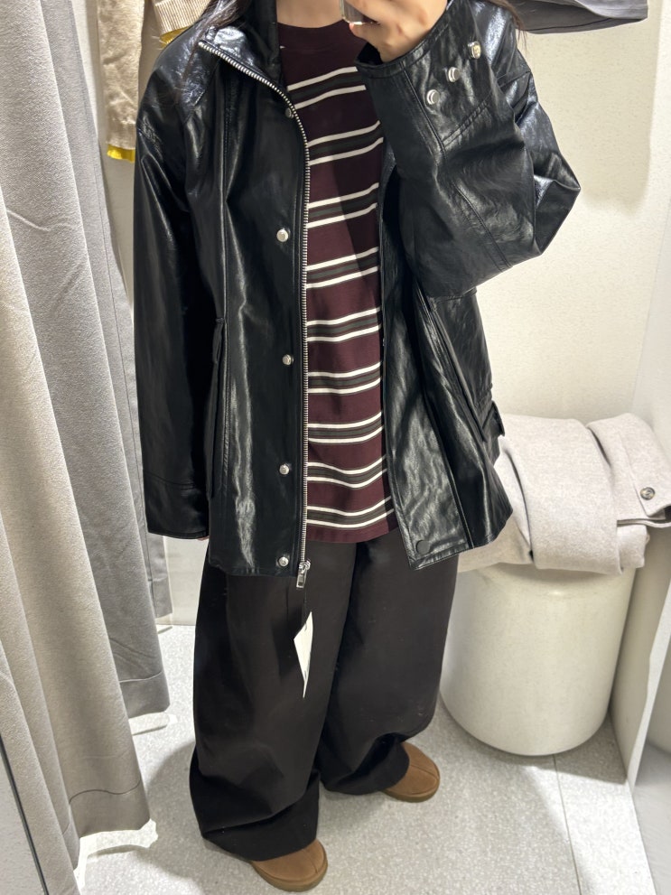  【ZARA】 자라 신상 아우터 레더자켓 스트라이프 티셔츠 추천