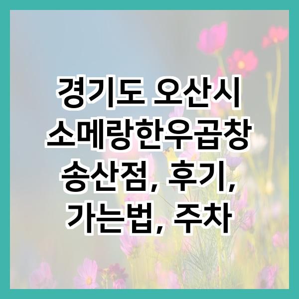 소메랑한우곱창 송산점 사진 1