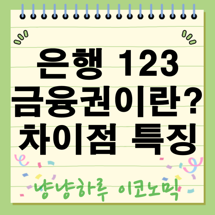  은행 123금융권 모르면 손해 금리 차이점은?