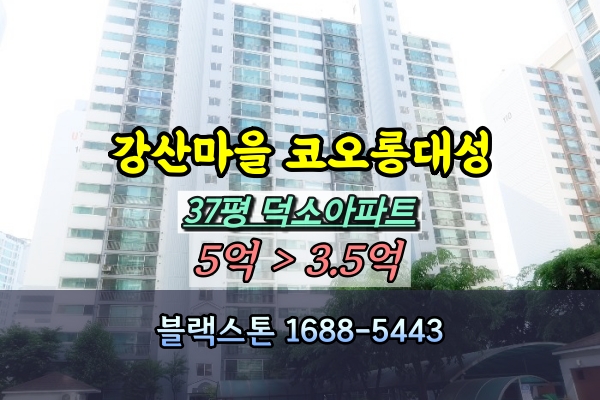  덕소아파트경매 강산마을 코오롱대성 37평 113동 중층