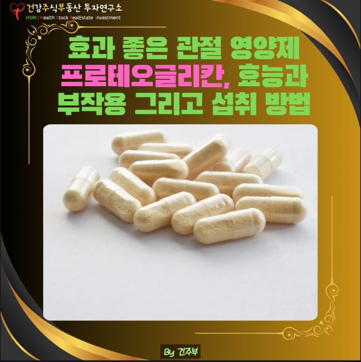  효과 좋은 관절 영양제 프로테오글리칸, 효능과 부작용 그리고 섭취 방법