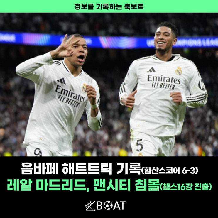레알 마드리드, 맨시티를 침몰시키다.(<b>챔스 16강 진출</b>, 대진표)