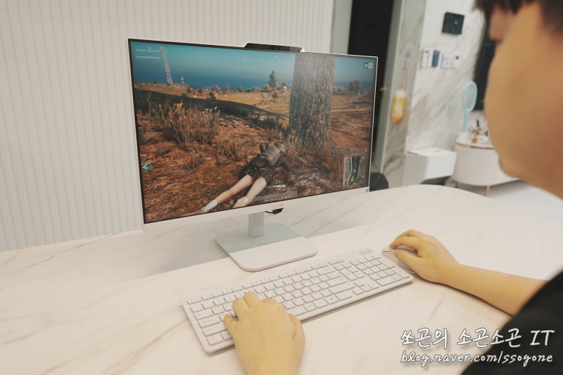 레노버 일체형 PC 24인치 i3 올인원 컴퓨터 A100 F0J6002SKR 후기
