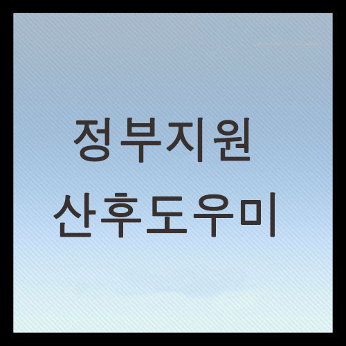  2025 정부지원 산후도우미 신청방법 및 소득조건