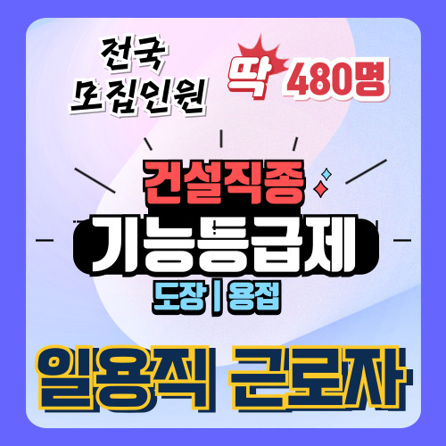  일용직도 경력관리!! 기능등급제 도장, 용접