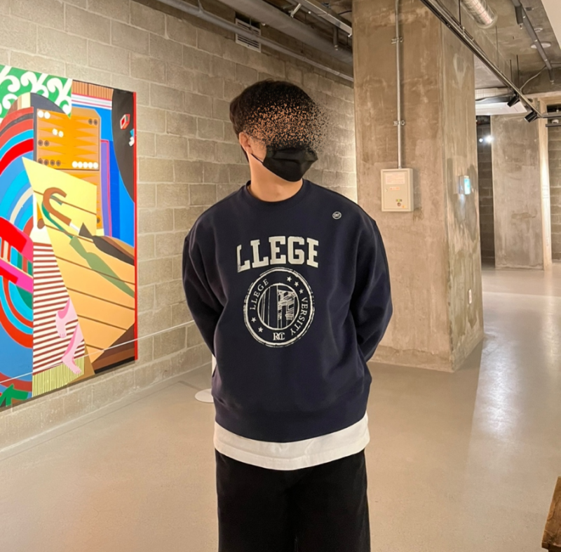 렉토 리지 맨투맨(RECTO LLEGE LOGO SWEATSHIRT) 리뷰 및 착용샷 (커플템 추천!!)
