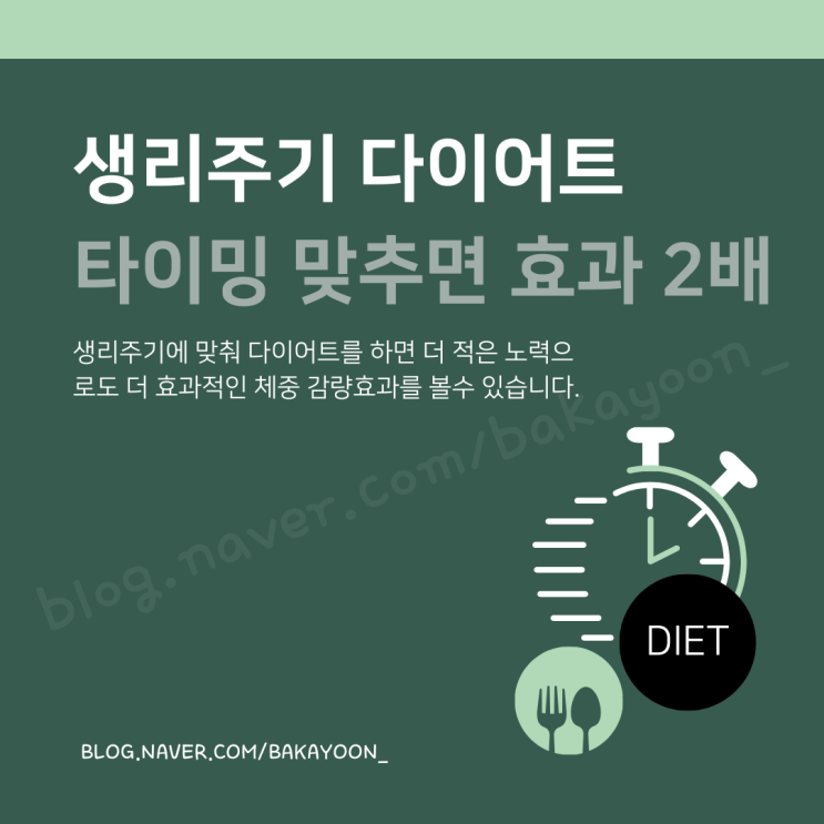  생리주기 다이어트 | 타이밍 맞추면 효과 2배!