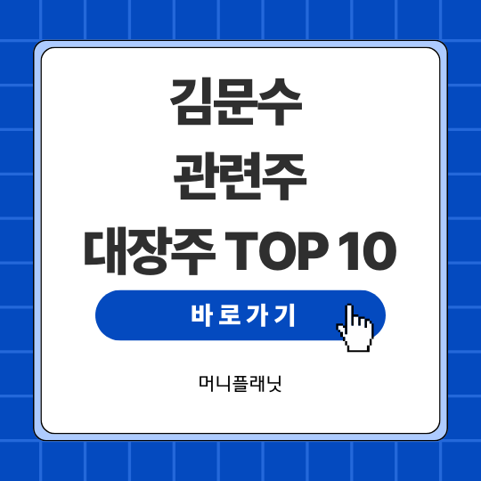 김문수 관련주 TOP10 | 대장주, 테마주, 수혜주 총정리