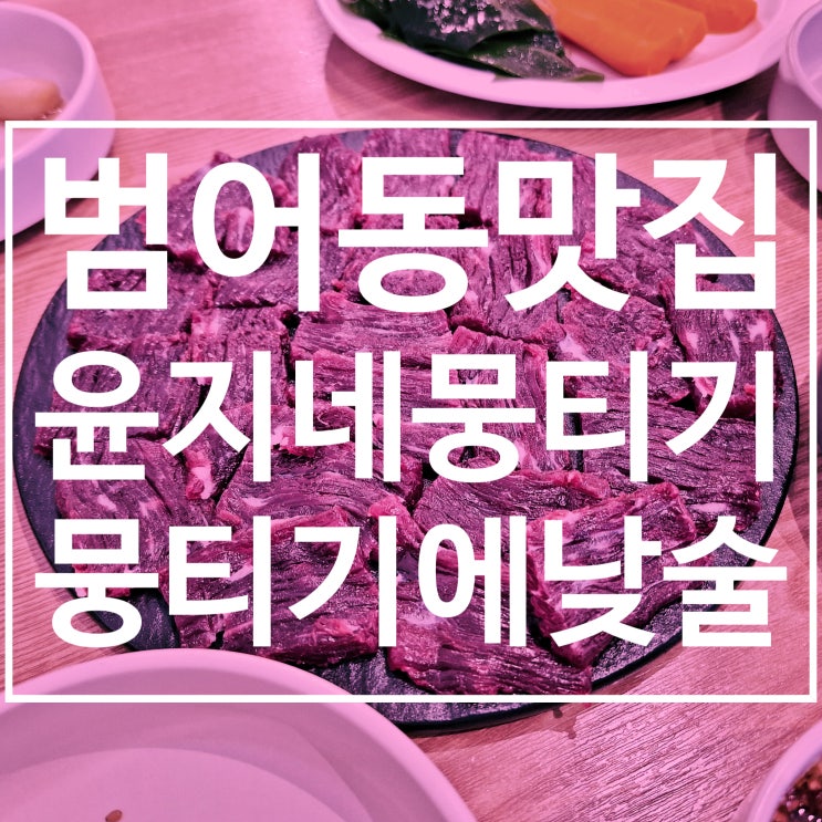  범어동맛집 윤지네 뭉티기에서 혼술 낮술