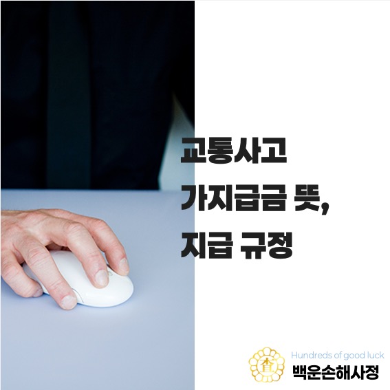  교통사고 가지급금 뜻, 지급 규정
