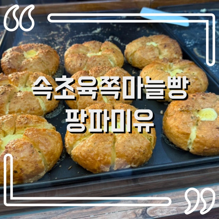  속초 중앙시장 속초여행 필수코스! 생활의 달인 인정 팡파미유 육쪽마늘빵