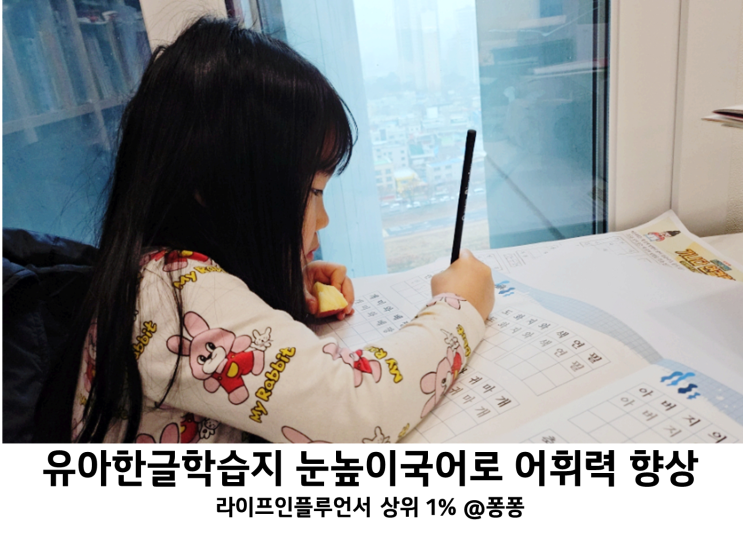  6세 7세 유아 한글 학습지 추천 눈높이국어 한글공부 홈스쿨링