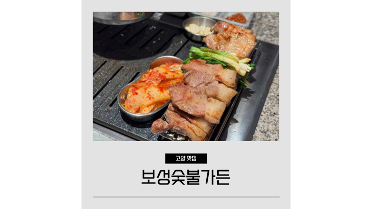 고양스타필드 맛집 보성숯불가든 삼송역 고기집 추천 고양스타필드 맛집 보성숯불가든 삼송역 고기집 추천