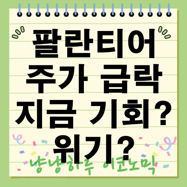  팔란티어 PLTR 주가 주식 시장동향 원인분석 기회 위기?