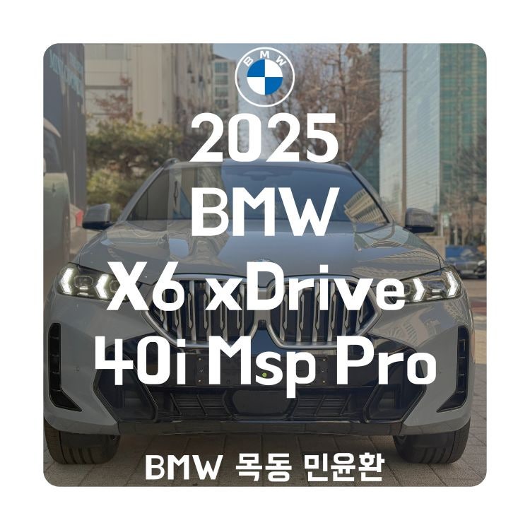 2025 BMW X6 xDrive 40i M Sport - 럭셔리와 퍼포먼스의 정점