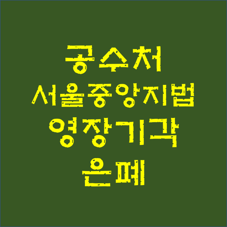 <b>공수처</b>, 서울중앙지법 <b>영장기각</b> 은폐 의혹 즉각 해명하라!