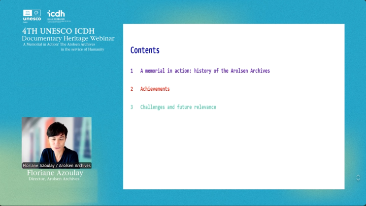  유네스코 국제기록유산, 웨비나  The 4th UNESCO ICDH Documentary Heritage Webinar