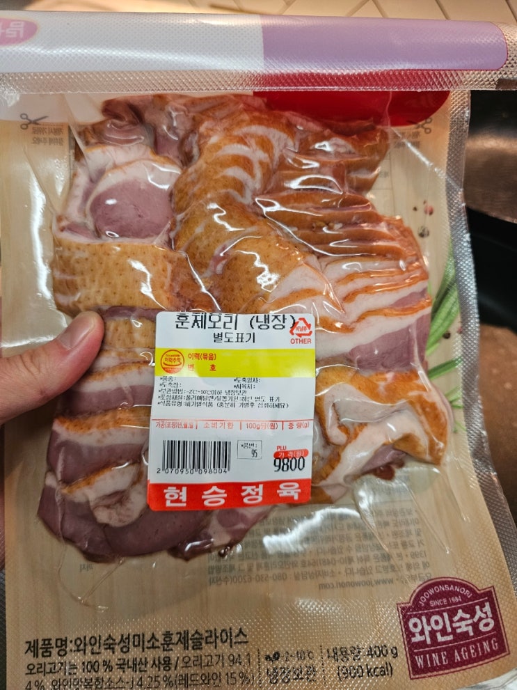  주원산오리 와인숙성미소훈제슬라이스