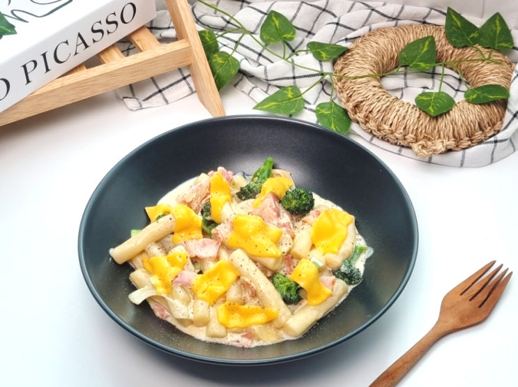  크림떡볶이 만들기 백종원 우유 까르보나라 크림 소스 만들기