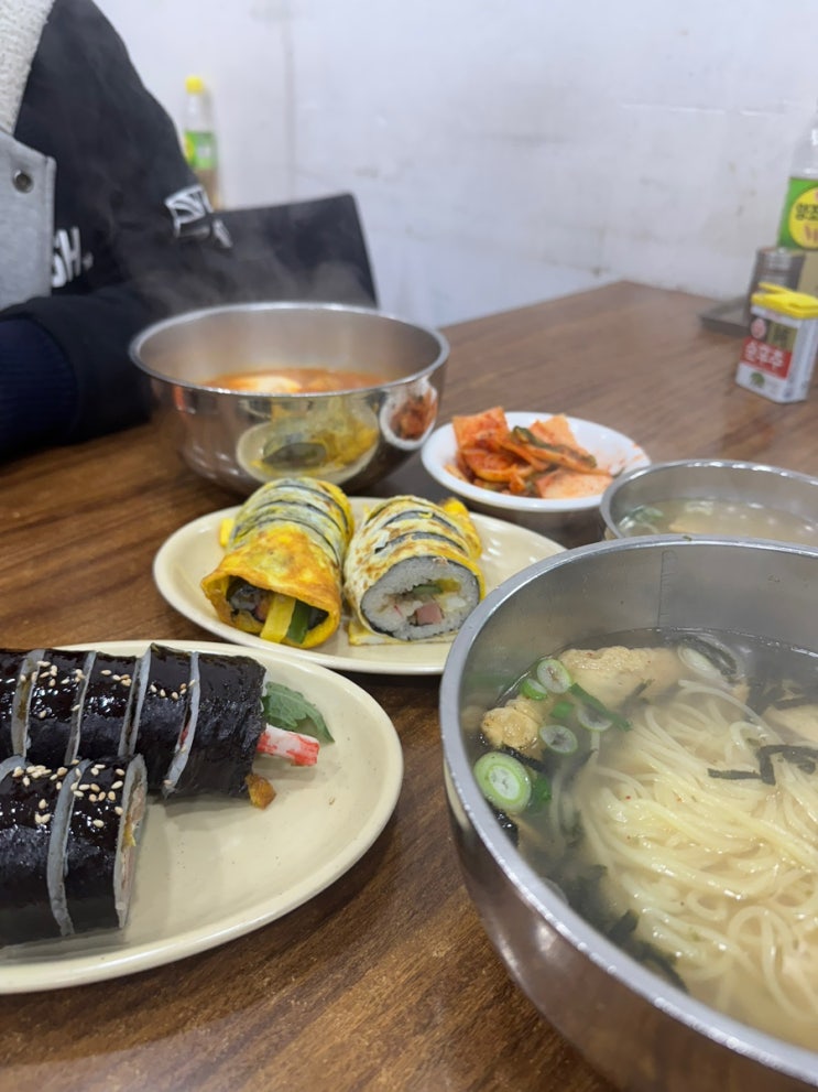  주안 24시간 맛집 청해 김밥 주차 방법