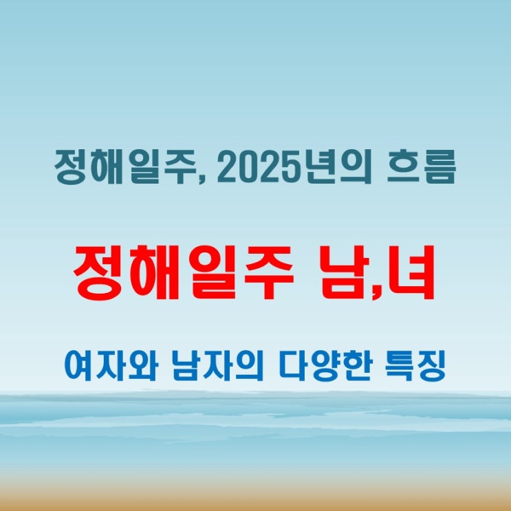  정해일주 여자 남자 사주명리학적 해석과 특징 을사년 운세