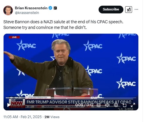 CPAC 연설에서 나치 경례 <b>논란</b>..  <b>윤석열</b> 지지자들 <b>부정선거</b> 주장