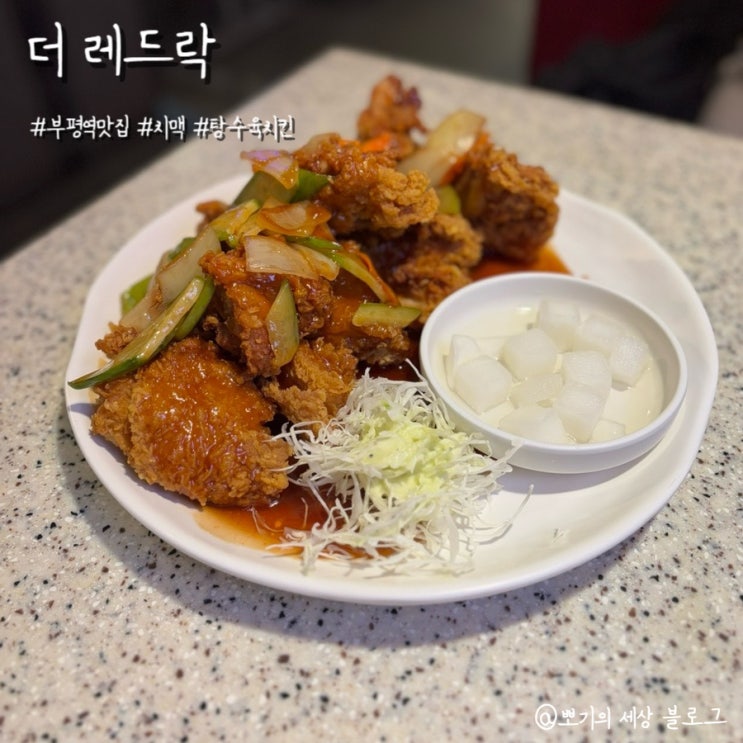  [맛집]인천 부평역 치맥할 땐 더 레드락 탕수육 치킨