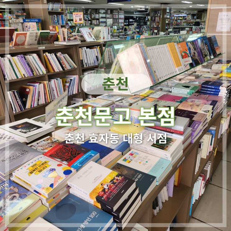   춘천문고 본점 | 효자동 100평규모 대형서점 | 초중고 교육문제집외 다양한 카테고리 서적
