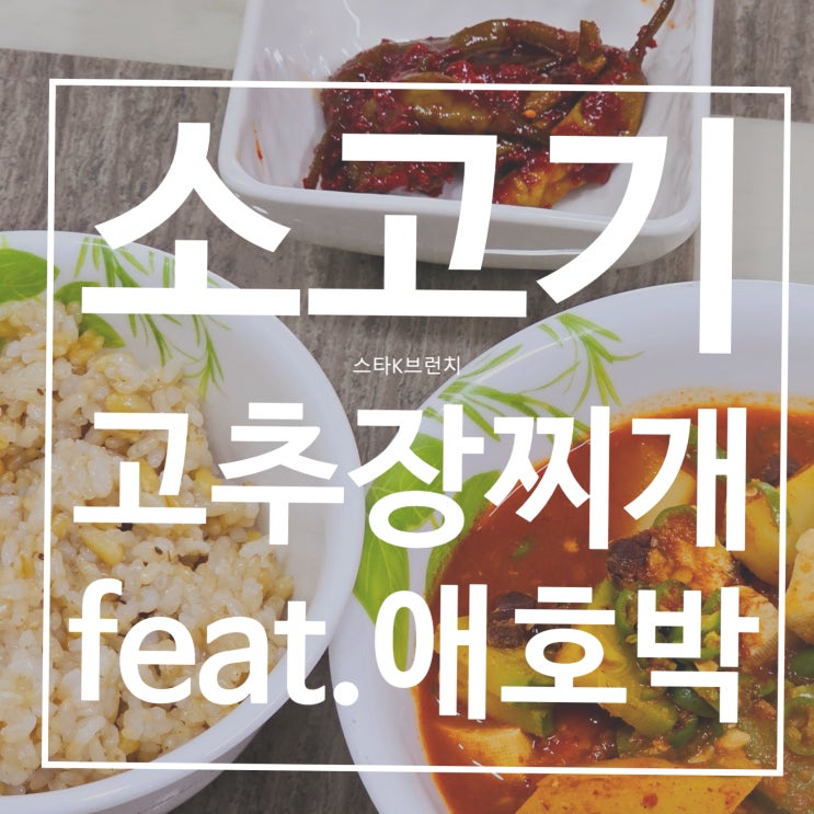  소고기 애호박 고추장찌개 레시피