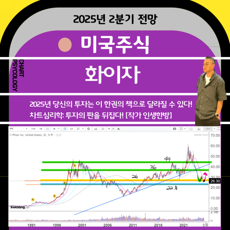  미국주식  화이자 주가 전망: 쌍바닥 만들고 W 상승가나? 체크할 핵심 포인트는?  2025년 2분기
