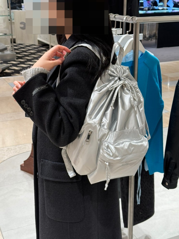  레이브 블랙 실버 백팩 Irina Backpack 이리나 백팩 대학생 백팩 추천
