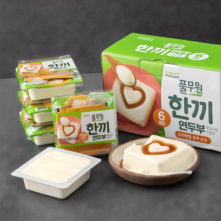  풀무원 한끼 연두부 + 오리엔탈 유자 소스 6개입, 708g, 1세트