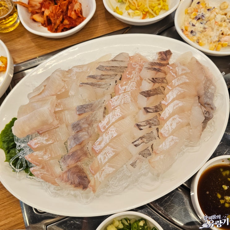  경기광주 횟집 역동 속초오징어어시장 광어회 푸짐한 매운탕