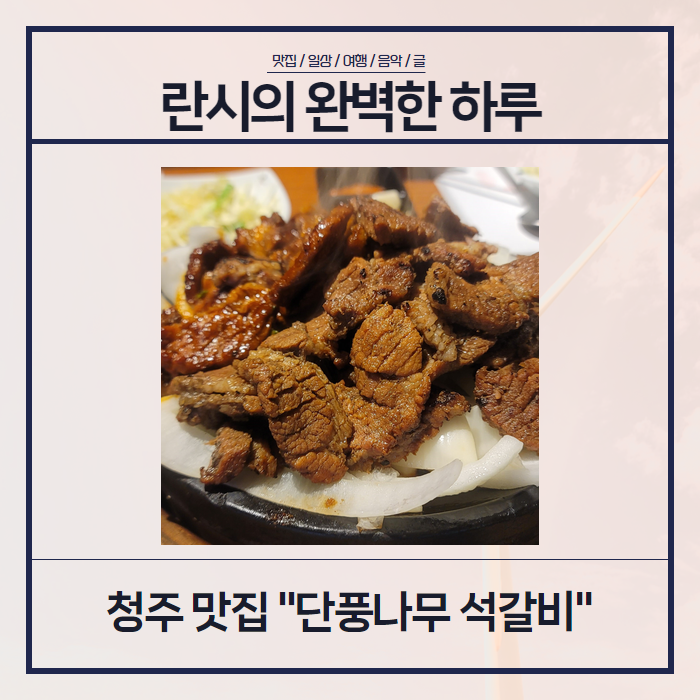 [청주 맛집] 가족 모임 하기 좋은 "단풍나무 석갈비"