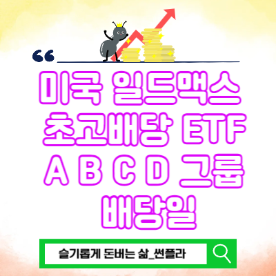  미국 일드맥스 초고배당 ETF 종류 A B C D 그룹 배당일