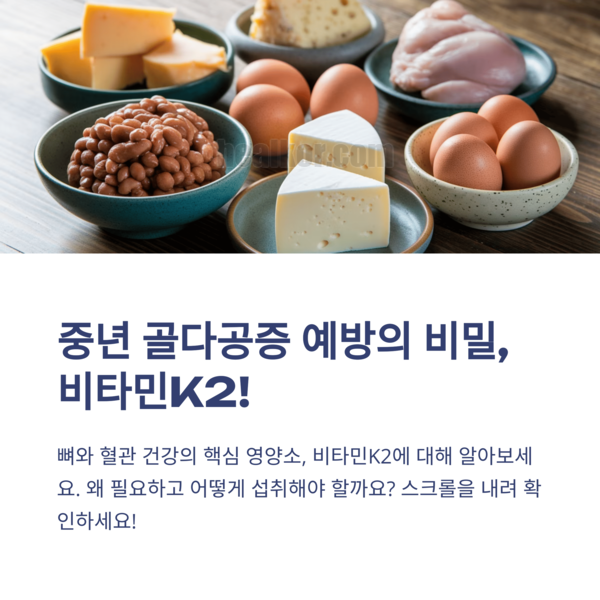 중년 골다공증 예방 비타민K2 섭취법