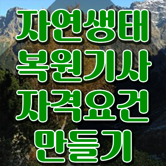  자연생태복원기사 응시조건 집에서 온라인으로 빠르게 성공한 비법