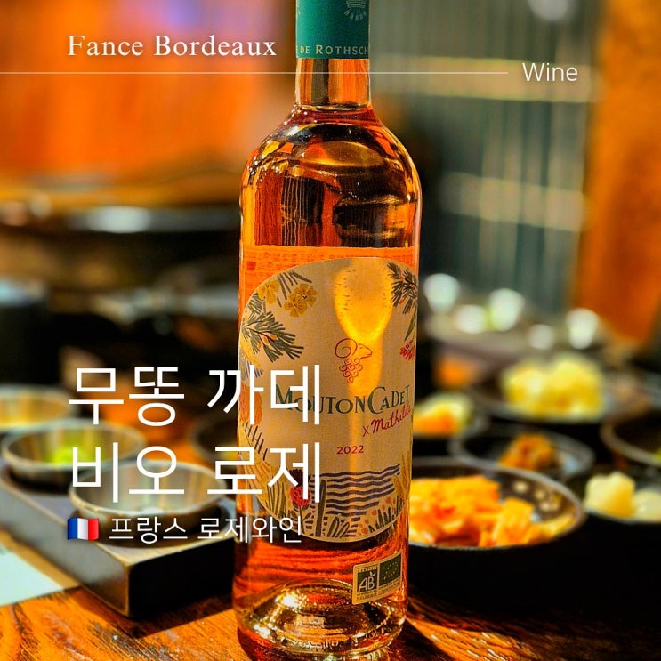  프랑스 무똥 까데 비오 로제 산뜻한 비건 와인 후기